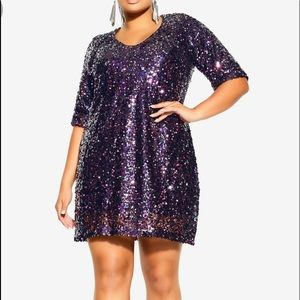 City Chic NWT Sequin Glam Dress
